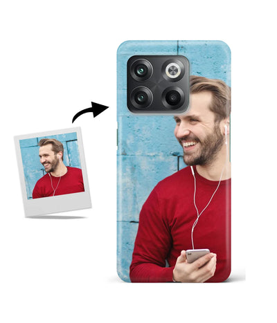 Customized Oneplus 10T Slim Hard Case showing a personalized photo print.