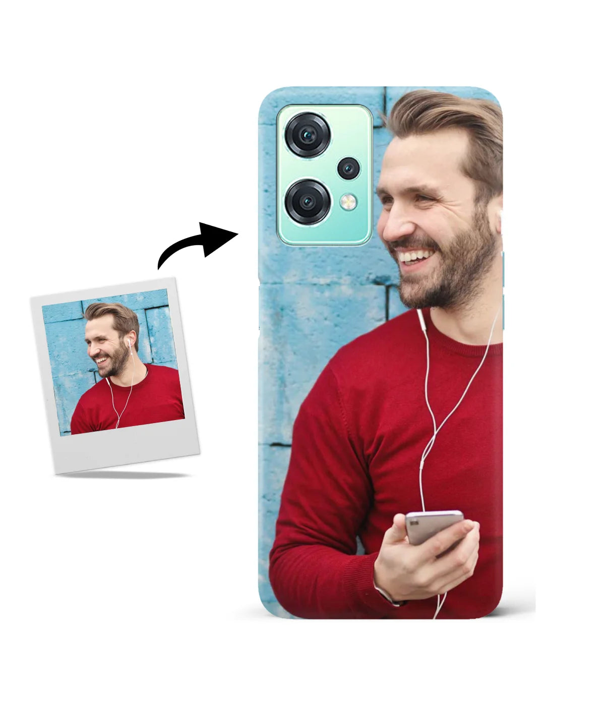 Customized Oneplus Nord CE 2 Lite 5G Slim Hard Case showing a personalized photo print.