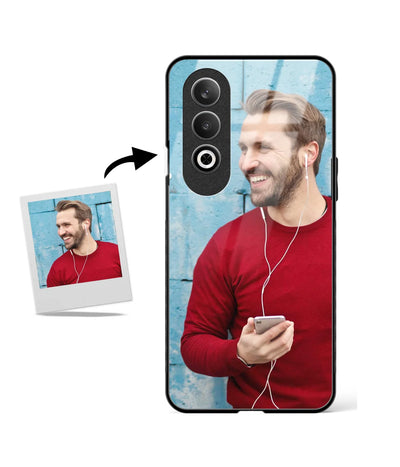 Customized Oneplus Nord Ce 4 Glass cover showing a personalized photo print.