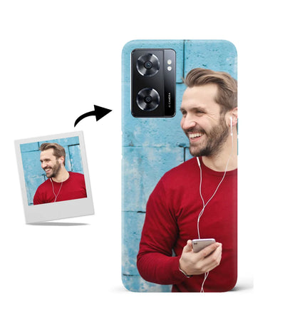 Customized Oppo A57 5G Slim Hard Case showing a personalized photo print.