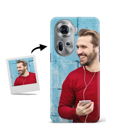 Customized Oppo Reno 11 Slim Hard Case showing a personalized photo print.