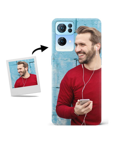 Customized Oppo Reno 7 Pro 5G Slim Hard Case showing a personalized photo print.