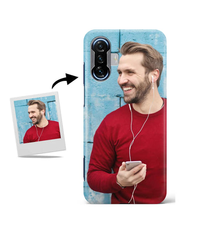 Customized Poco F3 Gt Slim Hard Case showing a personalized photo print.