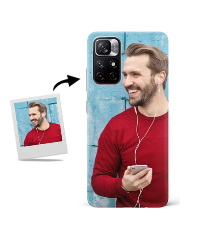Customized Poco M4 Pro 5G Slim Hard Case showing a personalized photo print.