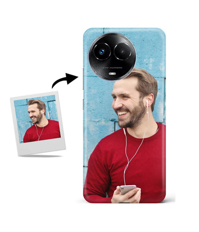 Customized Realme 11X 5G Slim Hard Case showing a personalized photo print.