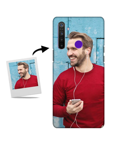 Customized Realme 5 Slim Hard Case showing a personalized photo print.