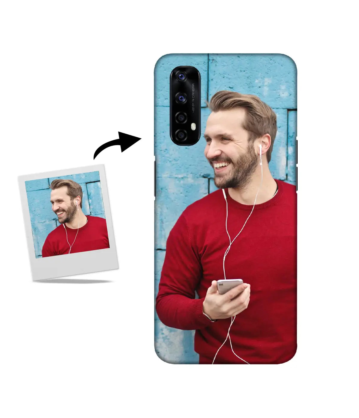 Customized Realme Narzo 20 Pro Slim Hard Case showing a personalized photo print.