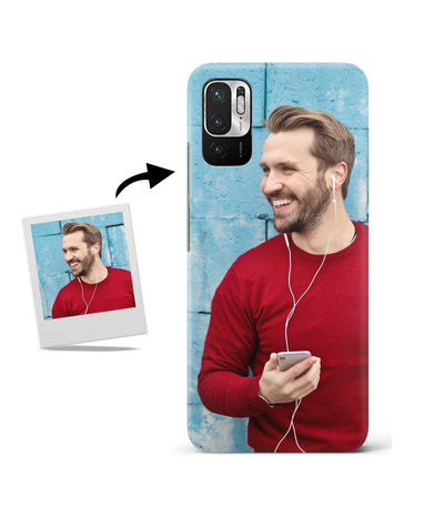 Customized Redmi Note 10T 5G Slim Hard Case showing a personalized photo print.