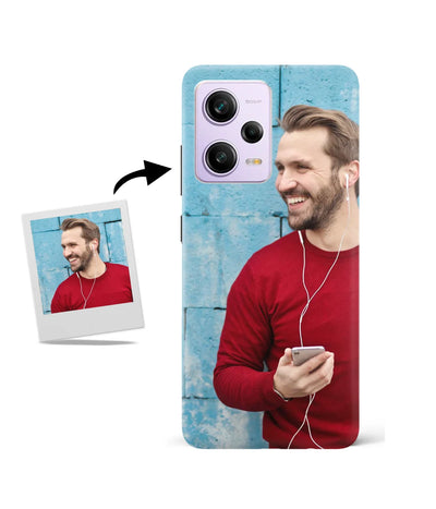 Customized Redmi Note 12 5G Slim Hard Case showing a personalized photo print.