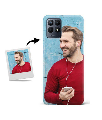 Customized Rrealme Narzo 50 4G Slim Hard Case showing a personalized photo print.