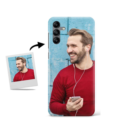 Customized Samsung A05S Slim Hard Case showing a personalized photo print.