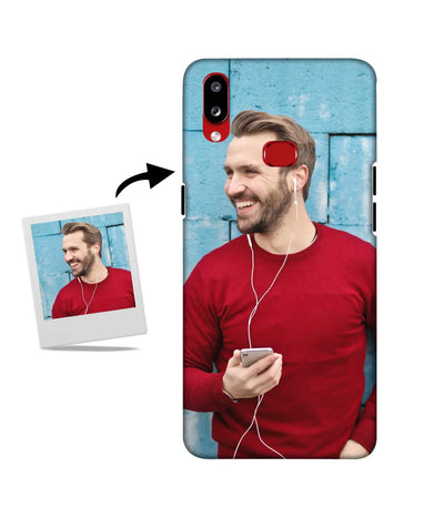 Customized Samsung A10S Slim Hard Case showing a personalized photo print.
