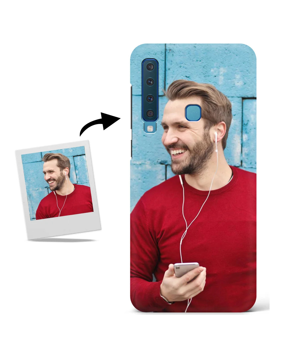 Customized Samsung A9 2020 Slim Hard Case showing a personalized photo print.