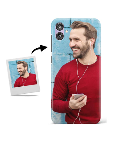 Customized Samsung F04 Slim Hard Case showing a personalized photo print.