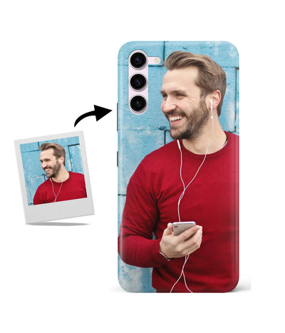 Customized Samsung M14 5G Slim Hard Case showing a personalized photo print.