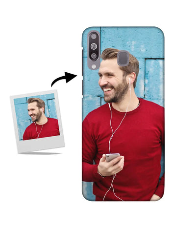Customized Samsung M30 Slim Hard Case showing a personalized photo print.