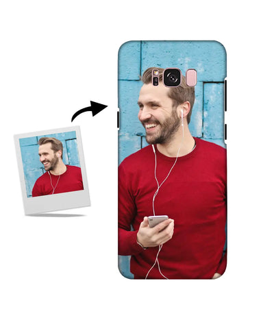 Customized Samsung S8 Plus Slim Hard Case showing a personalized photo print.
