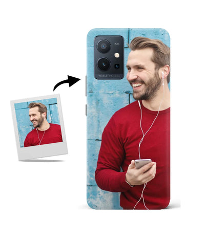 Customized Vivo T1 5G Slim Hard Case showing a personalized photo print.
