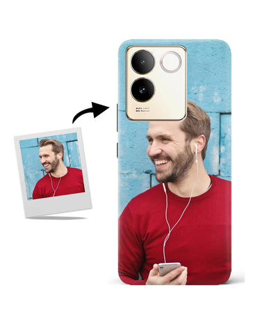 Customized Vivo T2 Pro 5G Slim Hard Case showing a personalized photo print.