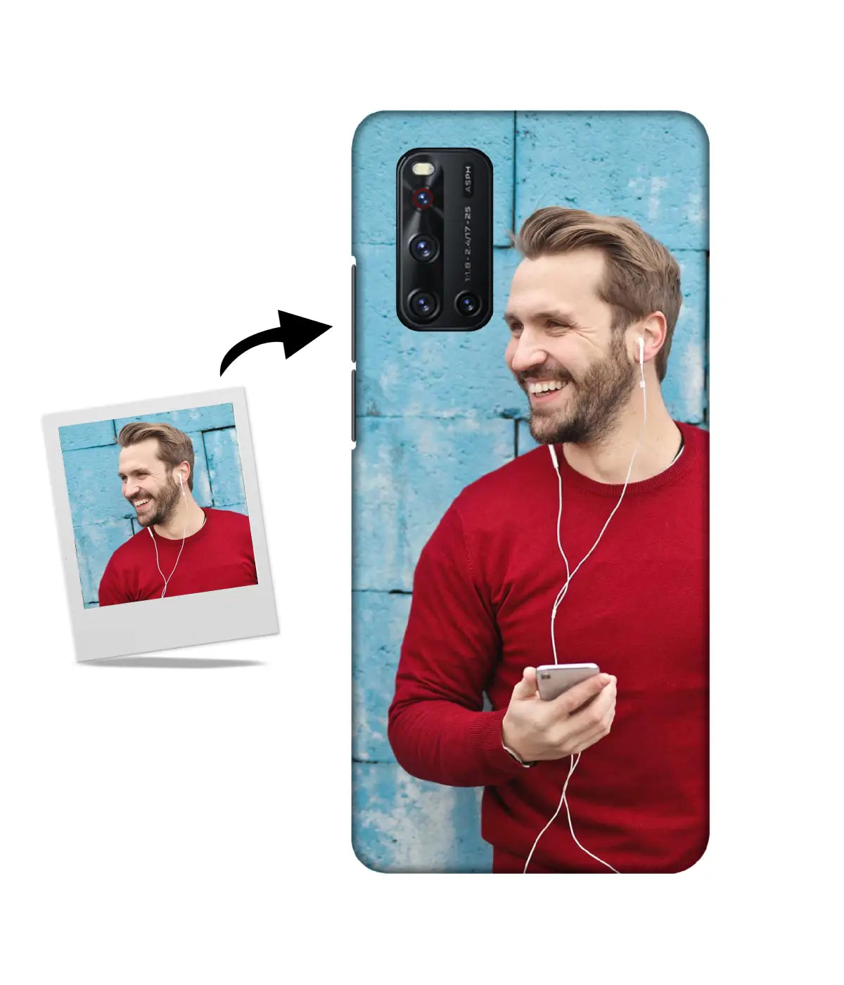 Customized Vivo V19 Slim Hard Case showing a personalized photo print.
