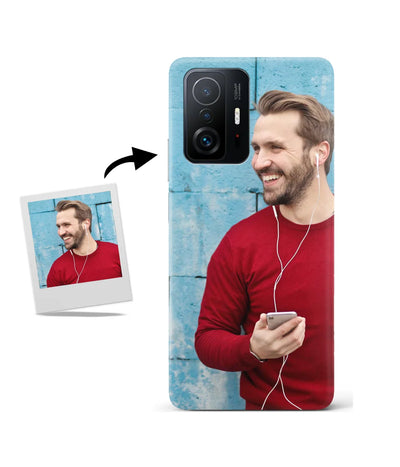 Customized Xiaomi 11T Pro 5G Slim Hard Case showing a personalized photo print.