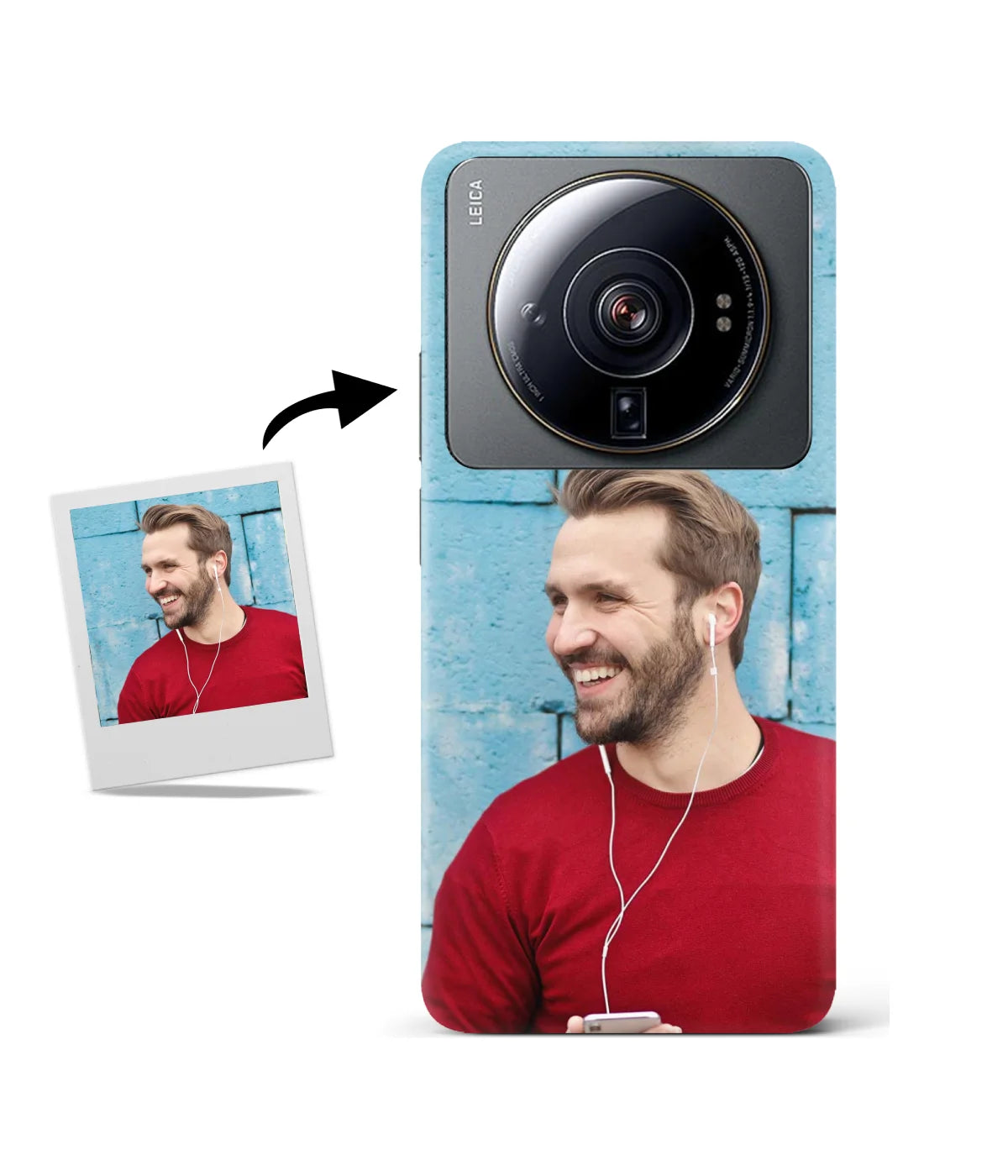 Customized Xiaomi 12S Ultra Slim Hard Case showing a personalized photo print.