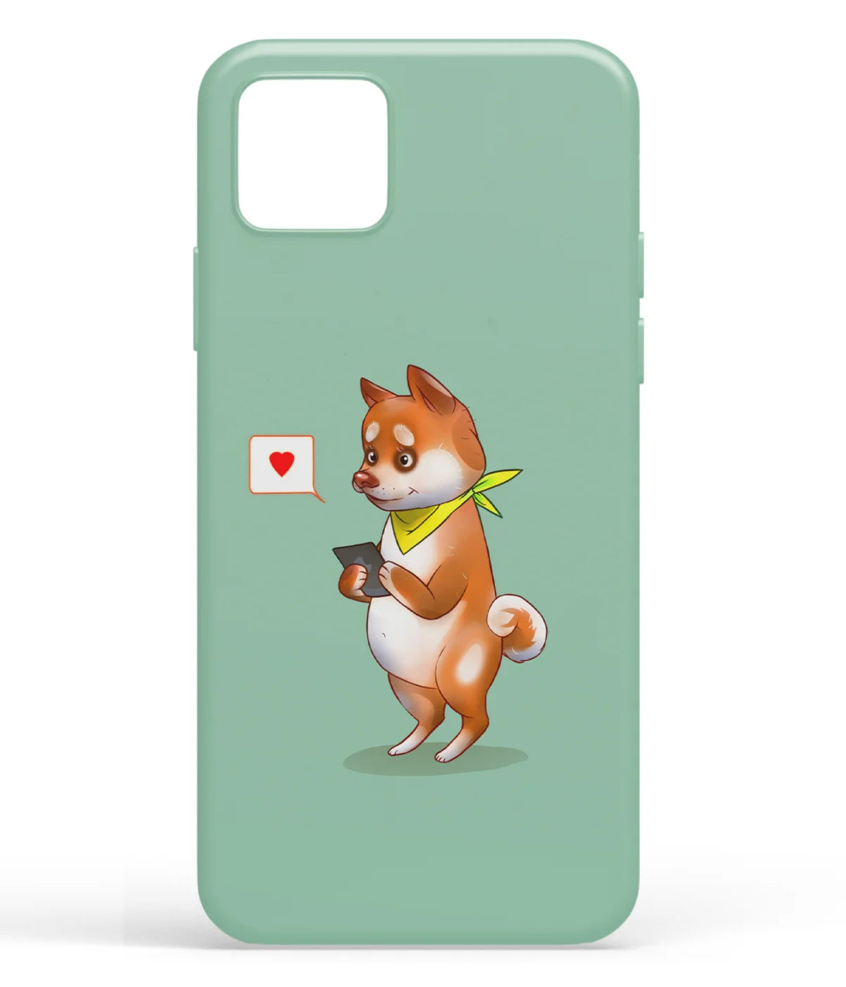 A front-on view of soft silicone phone case with a colorful design.