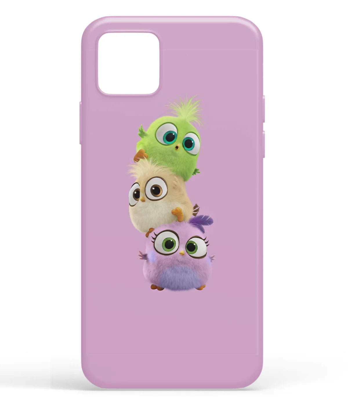 A front-on view of soft silicone phone case with a colorful design.