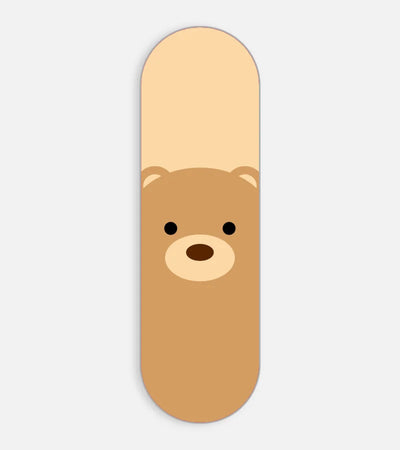 Mobile phone grip slider with a colorful design on a white background