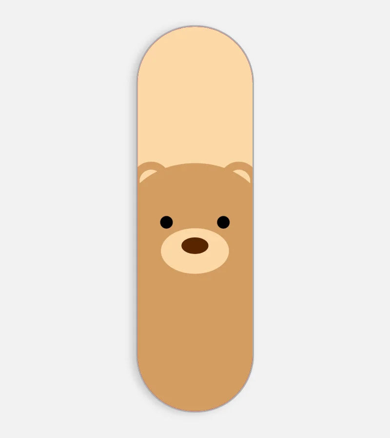 Mobile phone grip slider with a colorful design on a white background