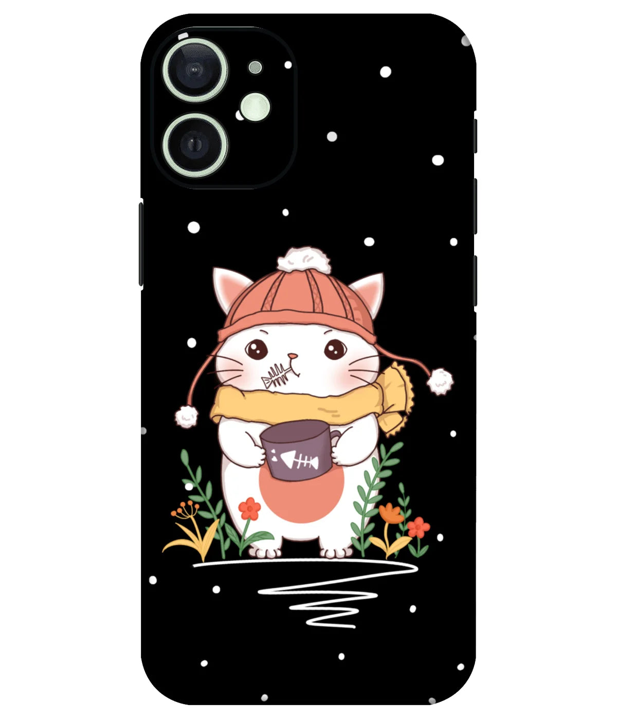 Image of a phone case featuring a mobile skin with a graphic design.