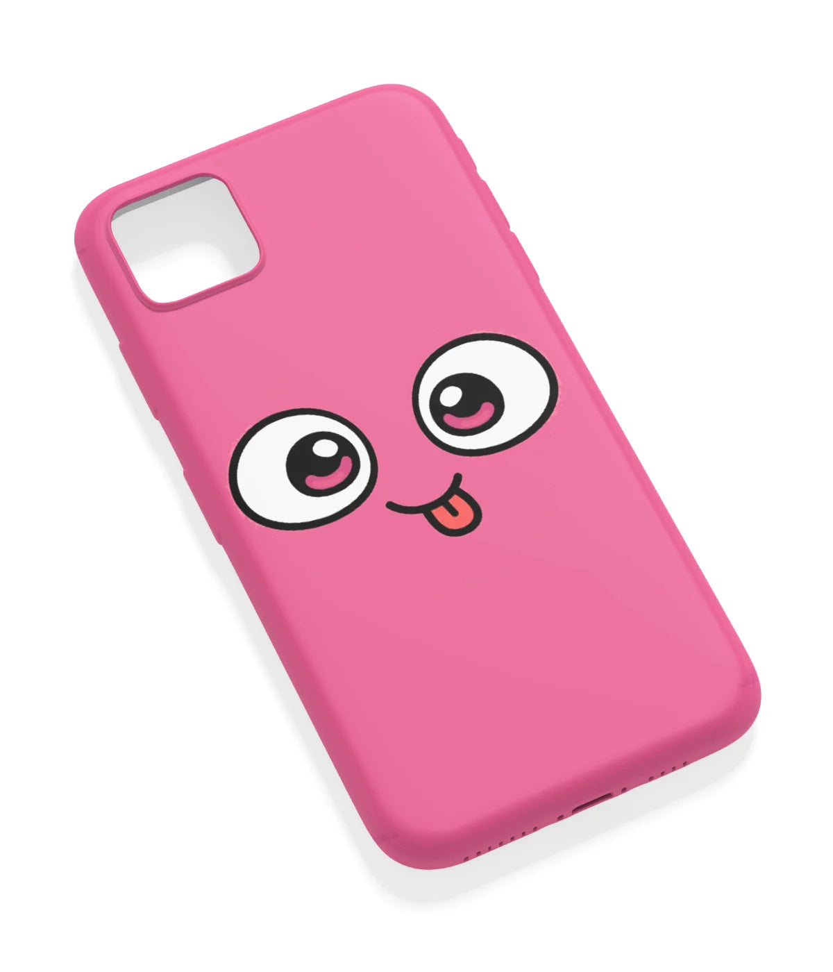 An angled view of a soft silicone case featuring a vibrant design.
