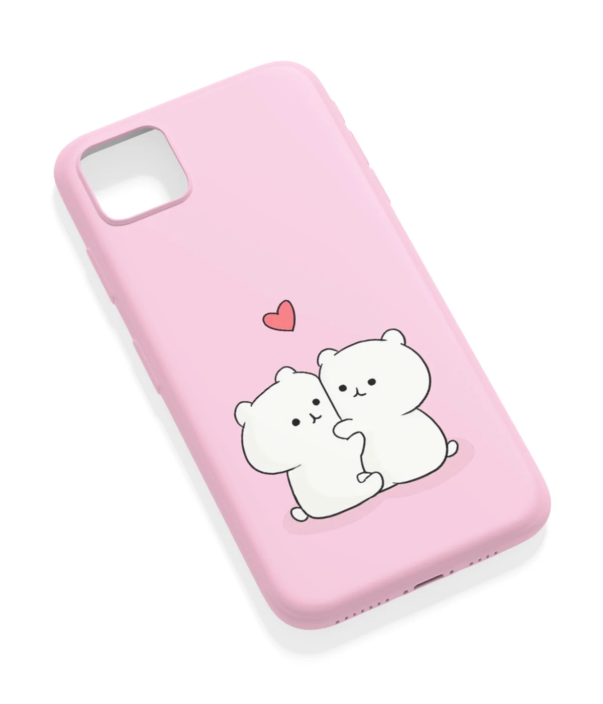An angled view of a soft silicone case featuring a vibrant design.