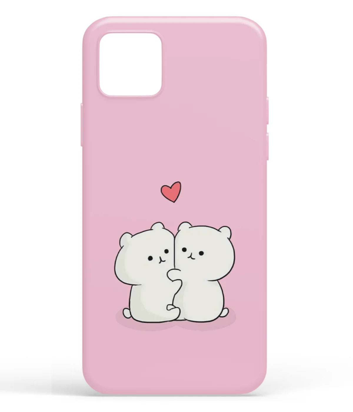 A front-on view of soft silicone phone case with a colorful design.