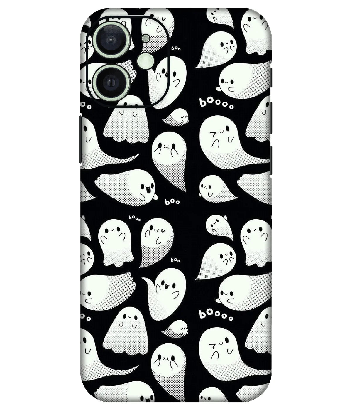 Image of a phone case featuring a mobile skin with a graphic design.