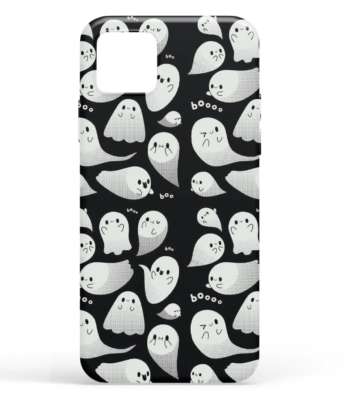 A front-on view of soft silicone phone case with a colorful design.