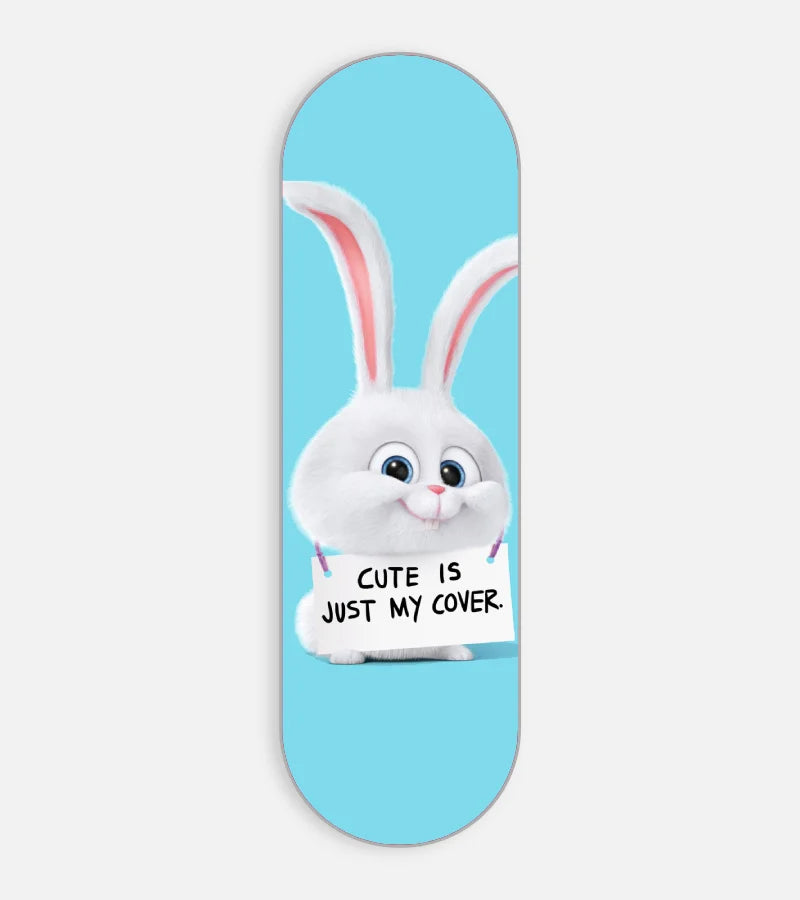Mobile phone grip slider with a colorful design on a white background