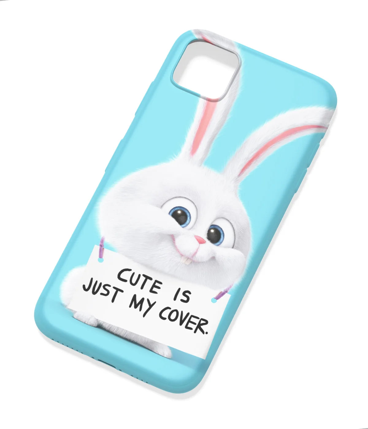 An angled view of a soft silicone case featuring a colorful design.