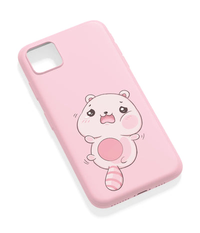 An angled view of a soft silicone case featuring a vibrant design.