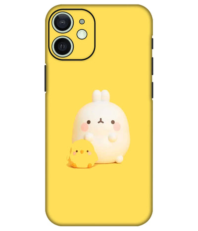 Image of a phone case featuring a mobile skin with a graphic design.