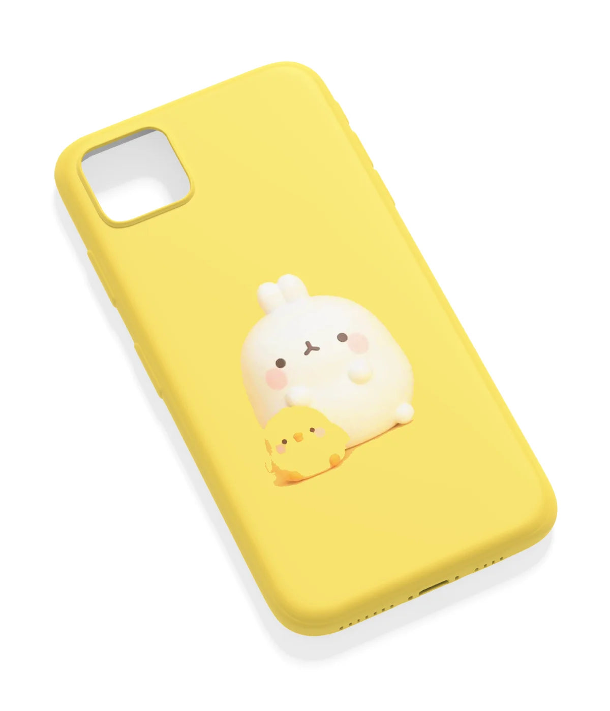 An angled view of a soft silicone case featuring a vibrant design.