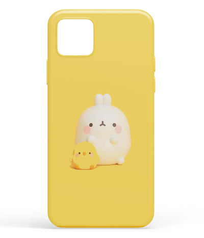 A front-on view of soft silicone phone case with a colorful design.