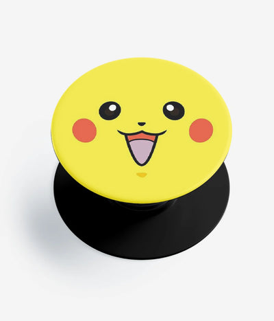 A top-down view of a phone grip holder on a clean white background