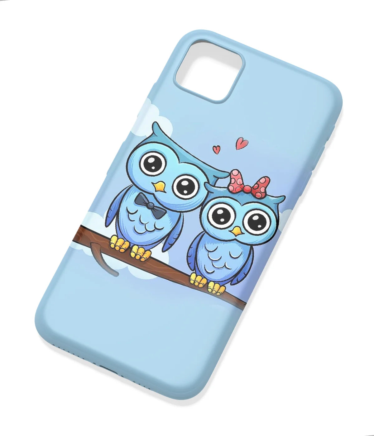 An angled view of a soft silicone case featuring a colorful design.