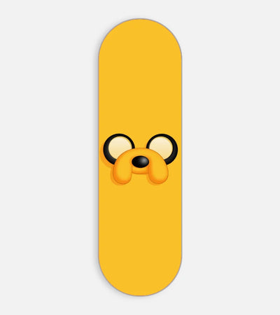 Mobile phone grip slider with a colorful design on a white background