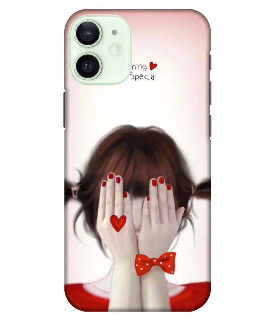 Cute Shy Girl Artwork Slim Hard Case