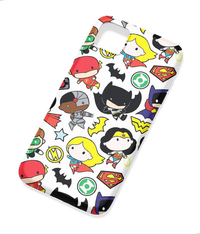 An angled view of a soft silicone case featuring a colorful design.