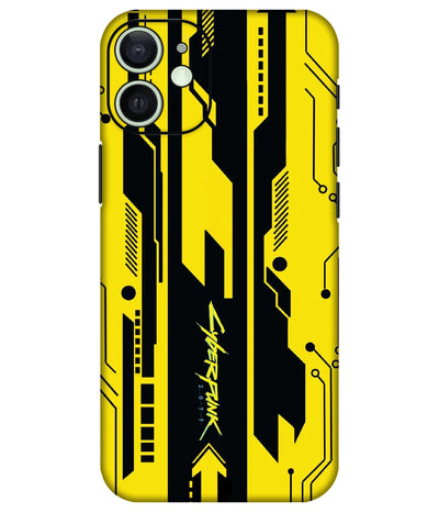 Image of a phone case featuring a mobile skin with a graphic design.
