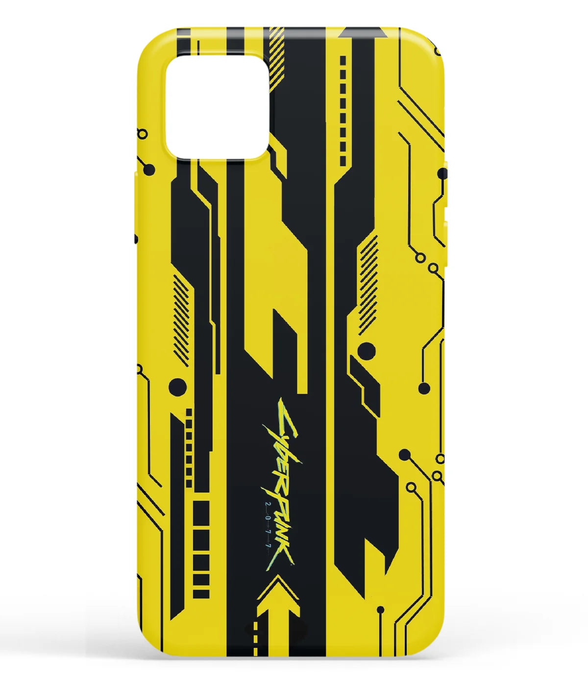 A front-on view of soft silicone phone case with a colorful design.
