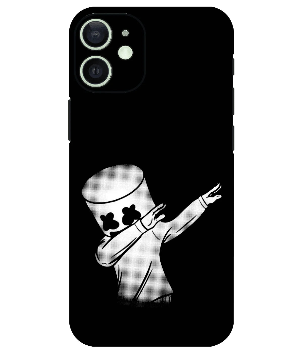 Image of a phone case featuring a mobile skin with a graphic design.